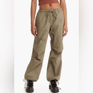 BP Drawstring Cotton Poplin Parachute Pants Women’s Size Small